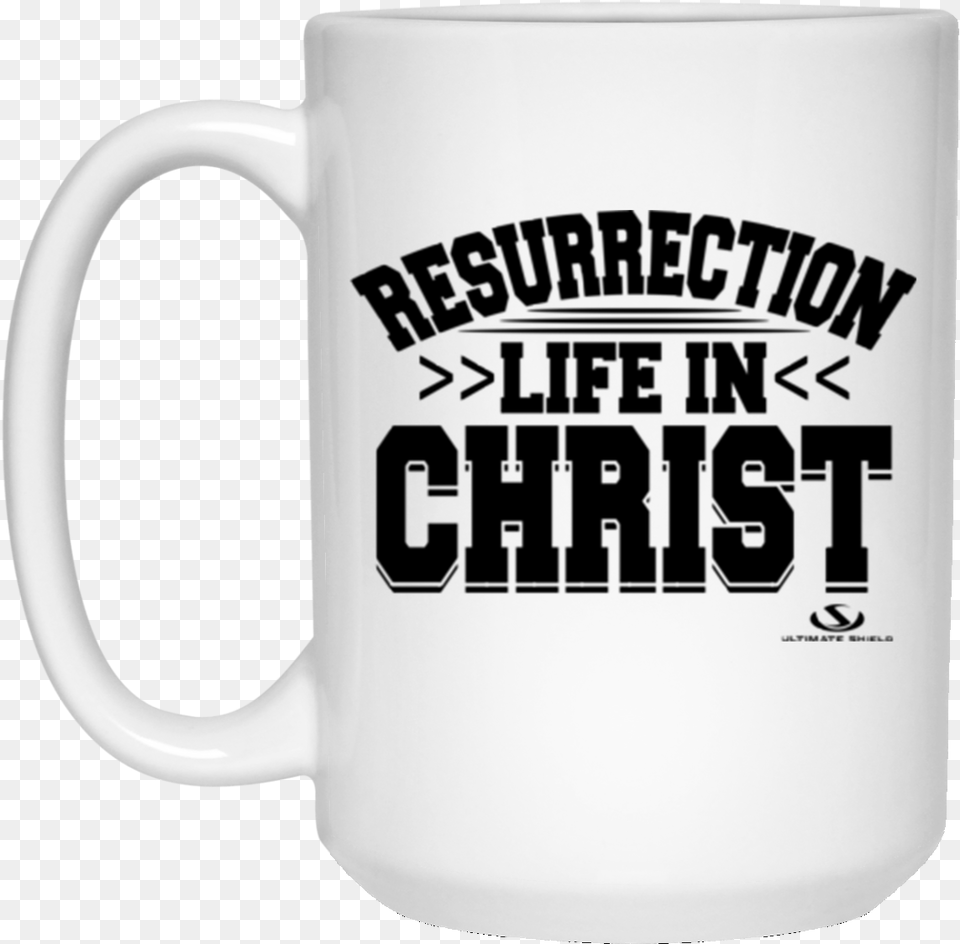 Resurrection Life In Christ 15 Oz Beer Stein, Cup, Beverage, Coffee, Coffee Cup Png