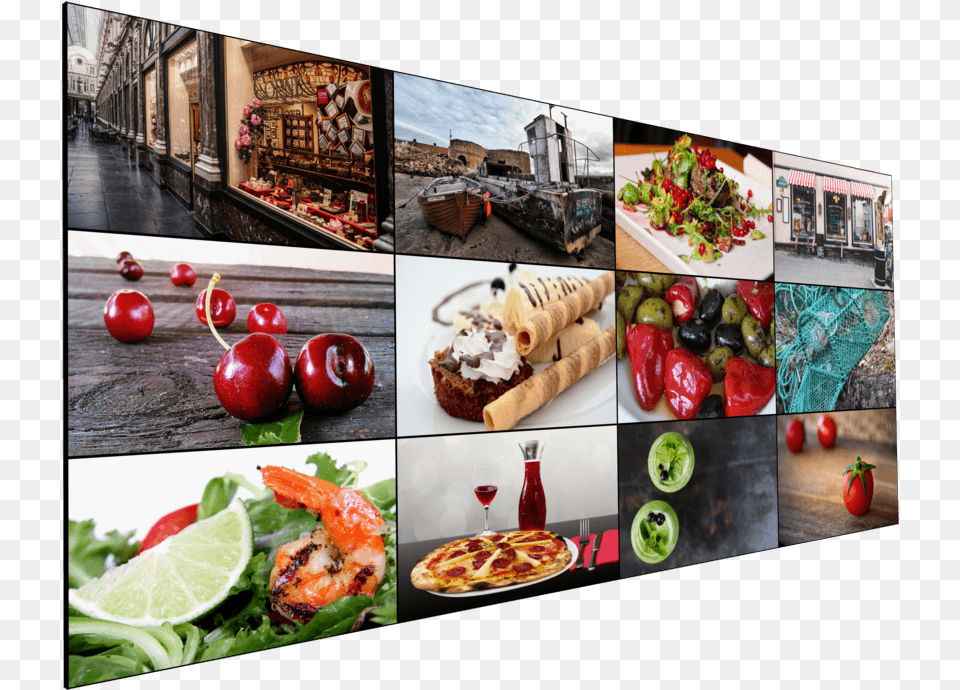 Retail Video Wall Food, Meal, Lunch, Art, Collage Png