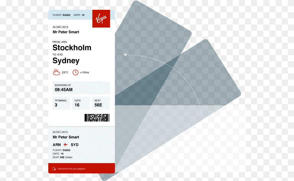 Rethinking The Boarding Pass Design By Pete Smart, Text, Paper Png