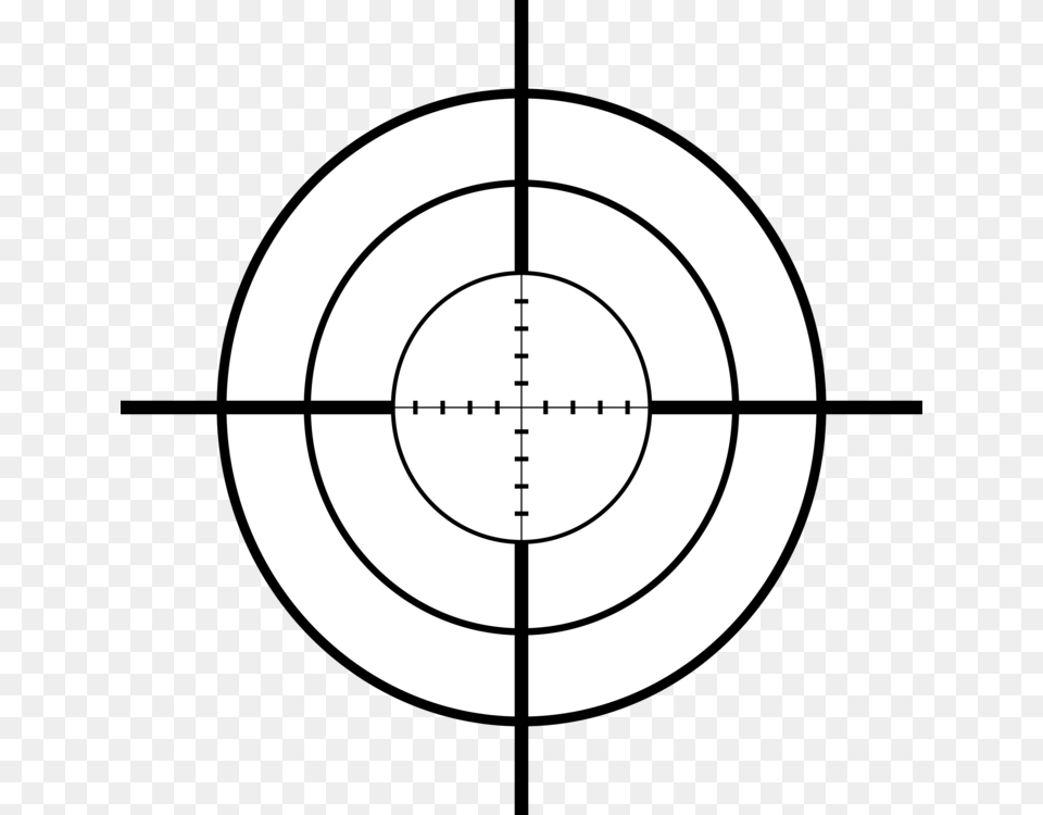 Reticle Telescopic Sight Download Line Art, Gun, Weapon, Shooting, Astronomy Free Png