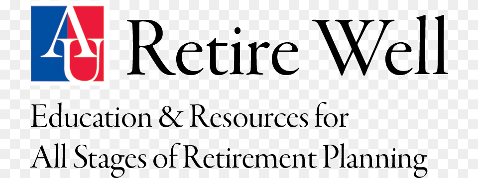 Retire Well Education Amp Resources For All Stages Of American University, Logo Png Image