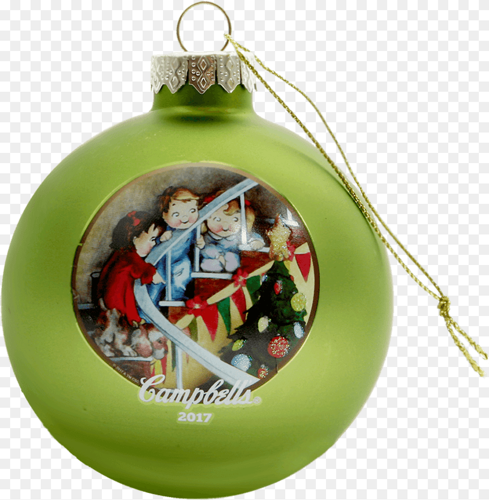 Retired 2017 Campbell Kids Annual Dated Ball Ornament Campbell Soup Ornament 2016, Accessories, Baby, Person, Face Free Transparent Png