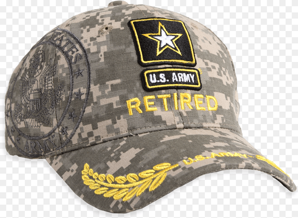 Retired Army Cap Baseball Cap, Baseball Cap, Clothing, Hat, Helmet Png