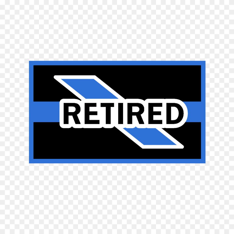 Retired Thin Blue Line Decal, Logo, Scoreboard Free Png Download