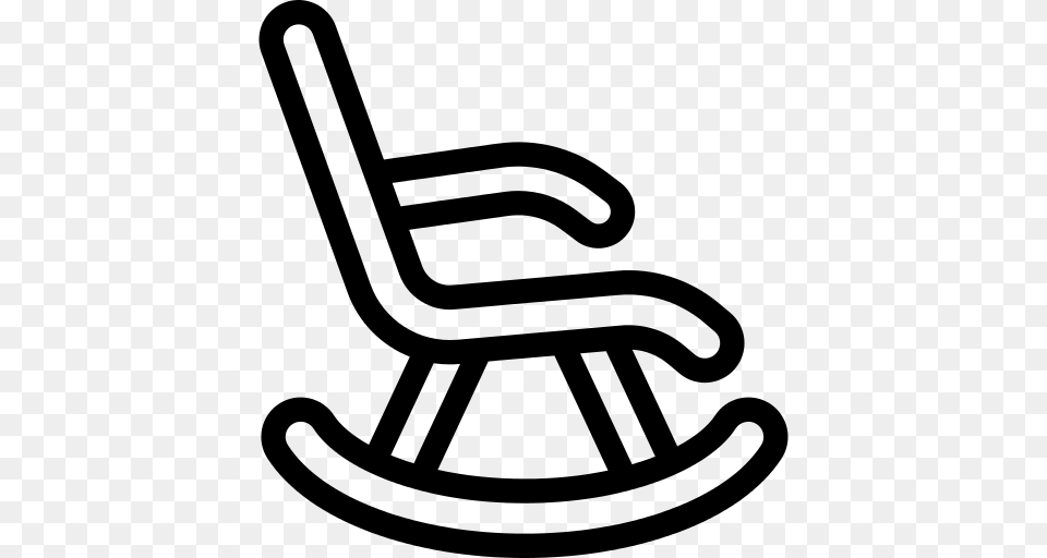 Retirement Chair Icon, Gray Free Png
