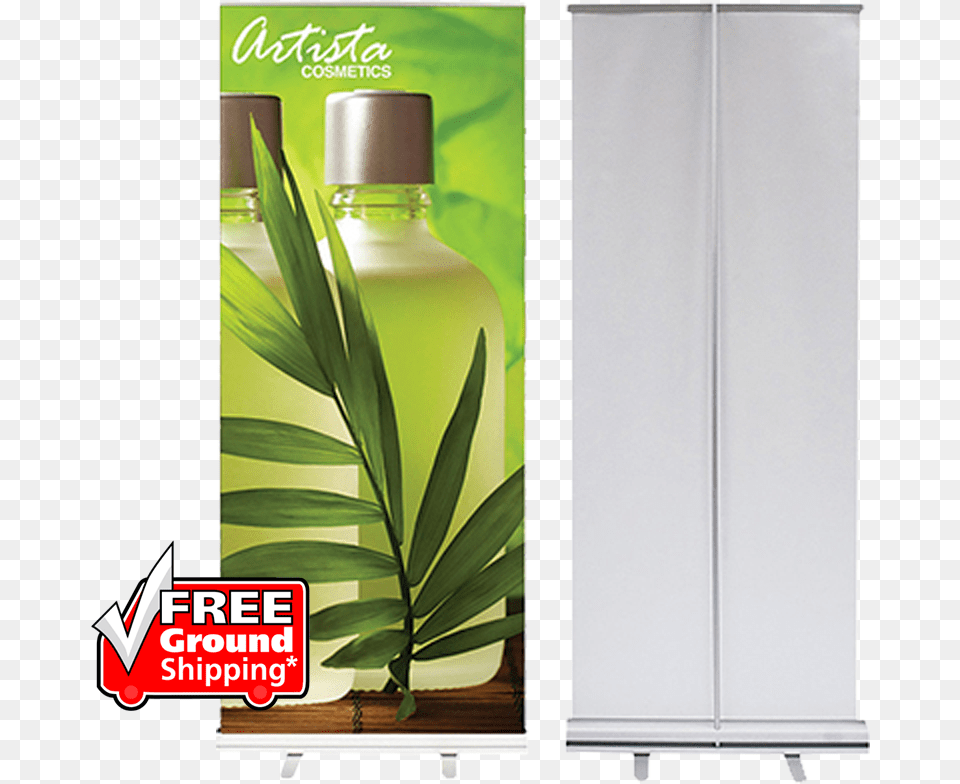 Retractable Banner Stand 33, Bottle, Plant, Advertisement, Furniture Free Png