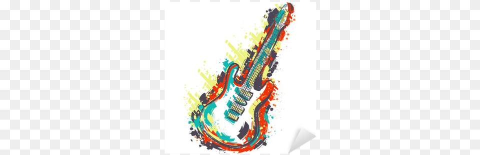 Retro Banner Card T Shirt Bag Print Poster Electric Guitar, Musical Instrument Png