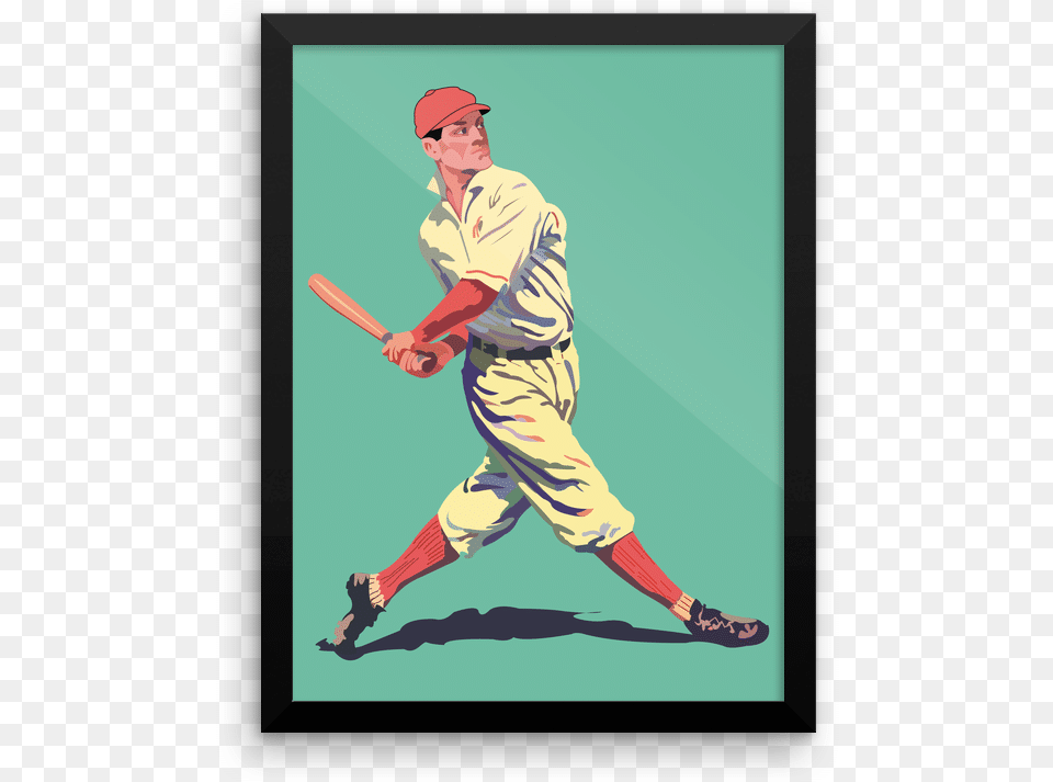 Retro Baseball Poster Player, Team Sport, Athlete, Ballplayer, Team Free Png Download