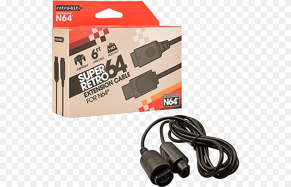 Retro Bit N64 Extension Cable, Adapter, Electronics, Plug Png