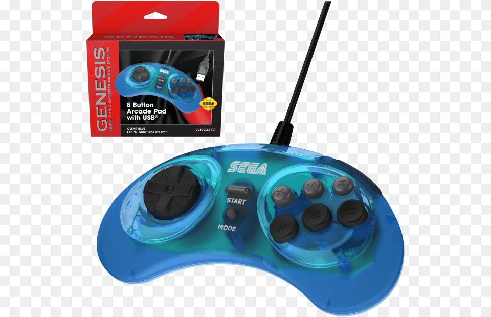 Retro Bit Sega Controllers Sega Genesis Mini 6 Button Controller, Electronics, Joystick Png Image