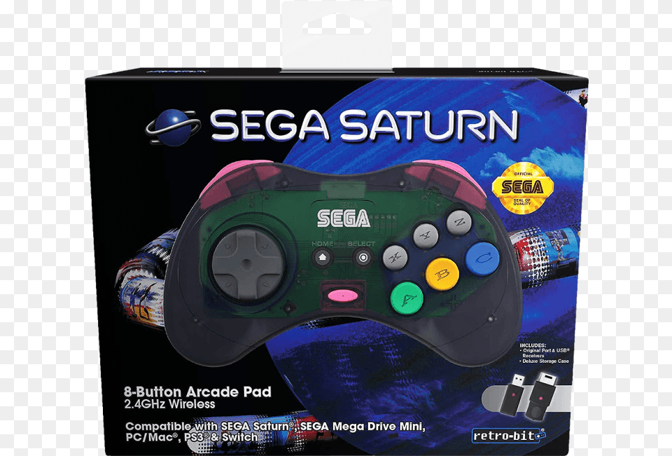 Retro Bit Sega Saturn 8 Button Retro Bit Saturn, Electronics, Tape Free Transparent Png
