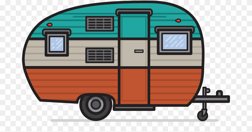Retro Camper Clipart, Caravan, Transportation, Van, Vehicle Png