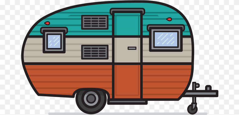 Retro Camper Clipart, Caravan, Transportation, Van, Vehicle Free Png Download