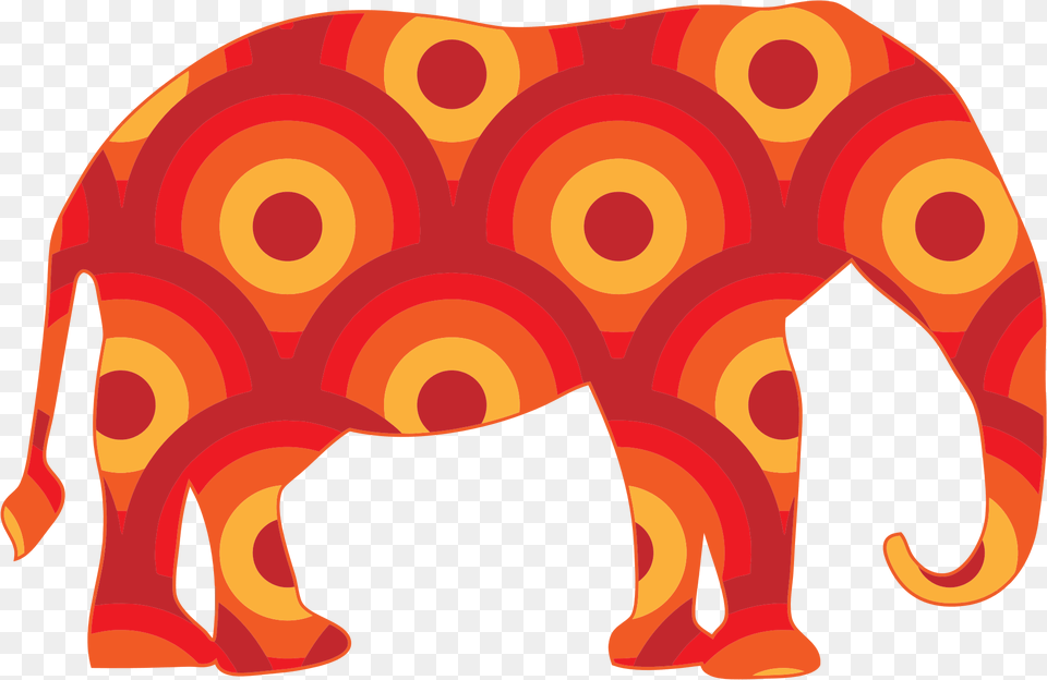Retro Circles Elephant Icons, Animal, Mammal, Wildlife, Dynamite Free Png Download