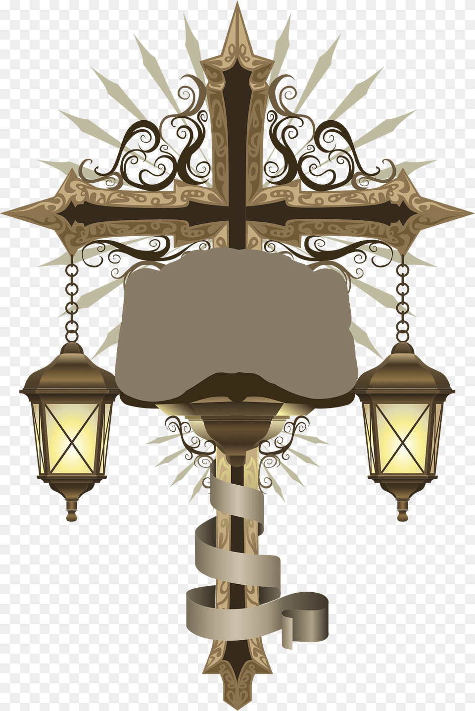 Retro Clipart, Cross, Symbol, Lamp Free Transparent Png