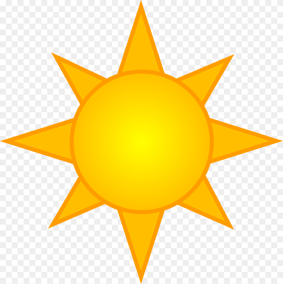 Retro Clipart Sunburst Simple Sun Clipart, Gold, Nature, Outdoors, Sky Free Png Download