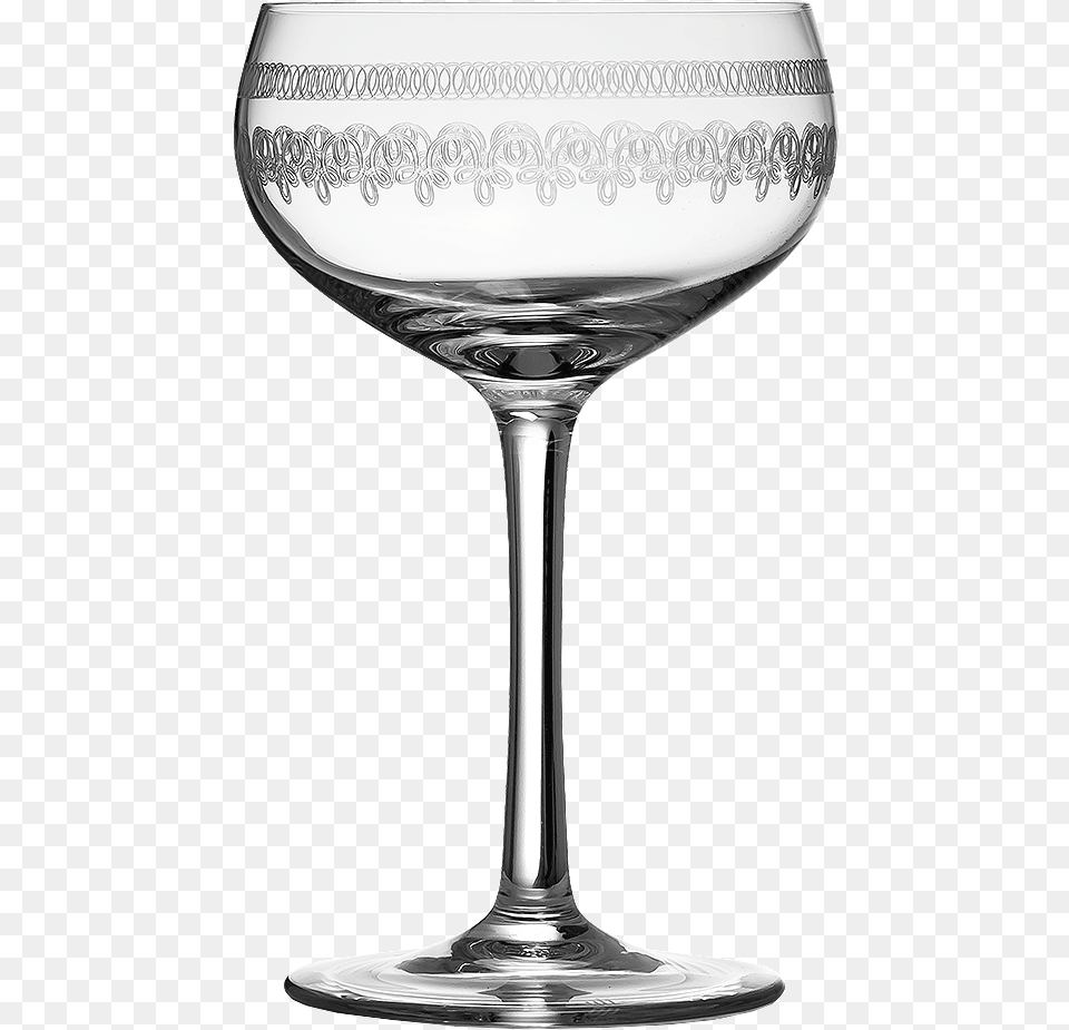 Retro Coupe Glass Crystal Etched Coupe Glasses, Alcohol, Beverage, Goblet, Liquor Free Transparent Png