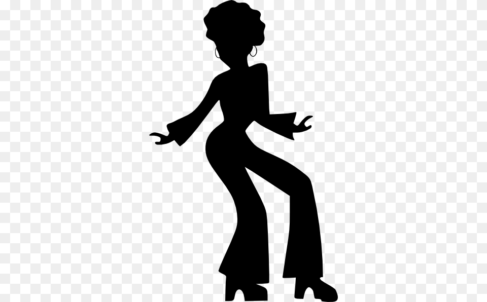Retro Dance Clipart, Silhouette, Clothing, Pants, Person Free Png