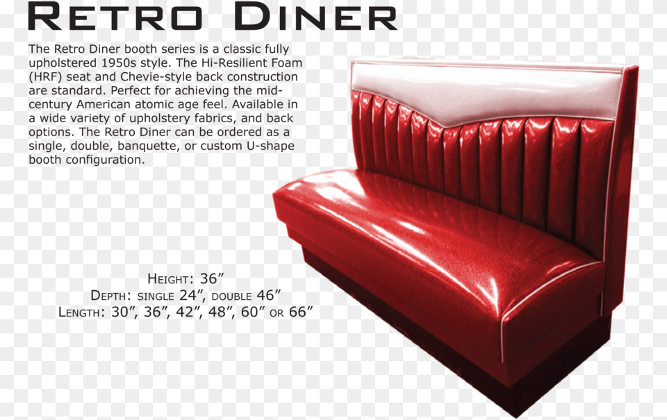 Retro Diner Diner, Couch, Furniture, Cushion, Home Decor Free Transparent Png
