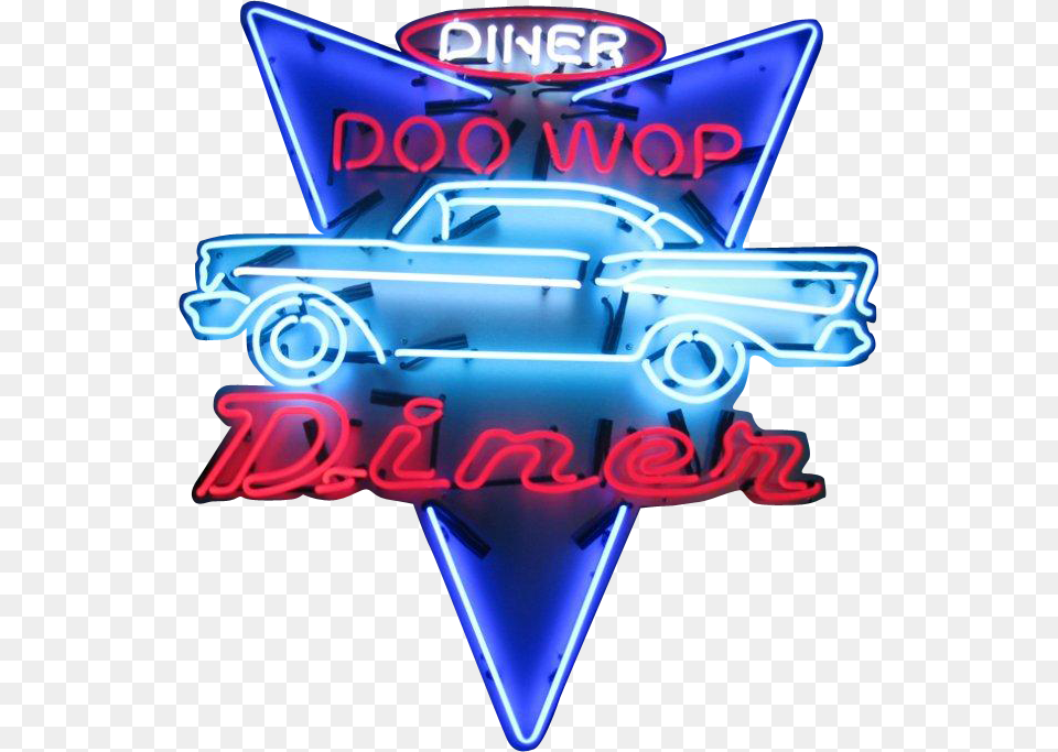 Retro Diner Signs, Light, Neon Png