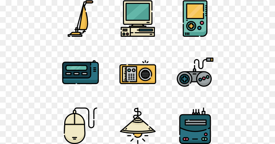 Retro Electronic Clip Art, Computer Hardware, Electronics, Hardware, Computer Free Png Download
