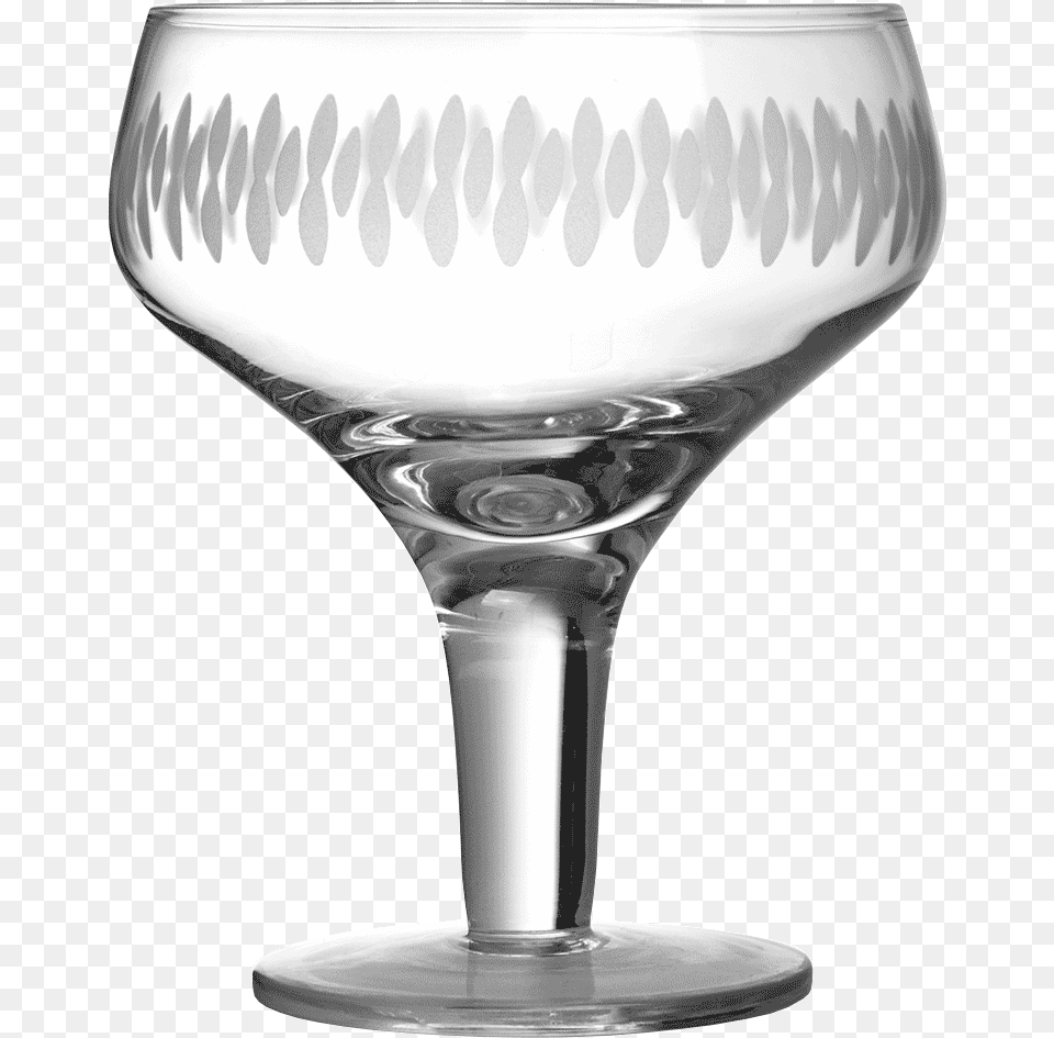 Retro Engraved Margarita Glass 28cl Champagne Stemware, Alcohol, Beverage, Goblet, Liquor Free Png