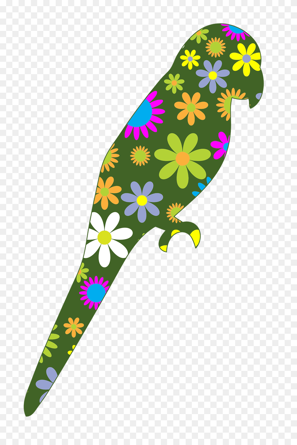 Retro Floral Parrot Clipart, Cutlery, Spoon, Graphics, Art Png