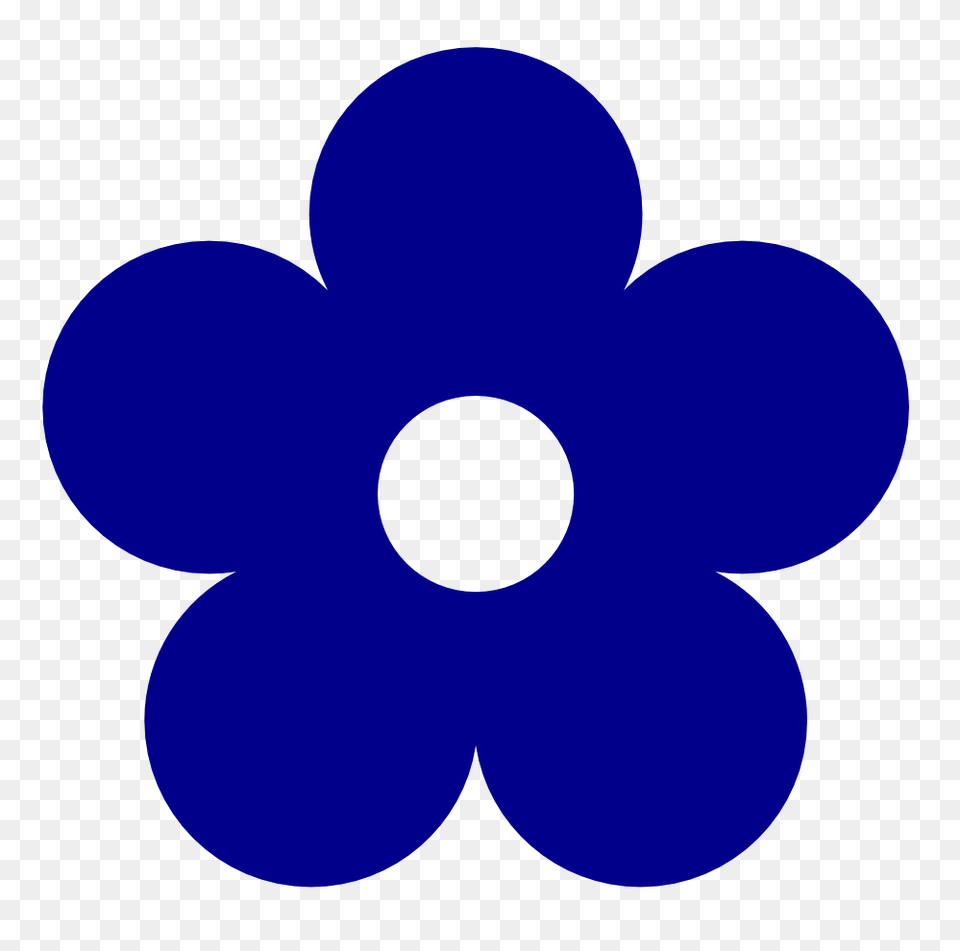 Retro Flower Color Colour Dark Blue Peace, Anemone, Plant Free Png Download