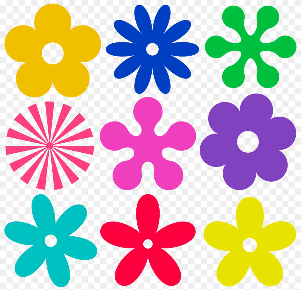 Retro Flower Ornaments, Daisy, Plant, Pattern, Art Free Png Download