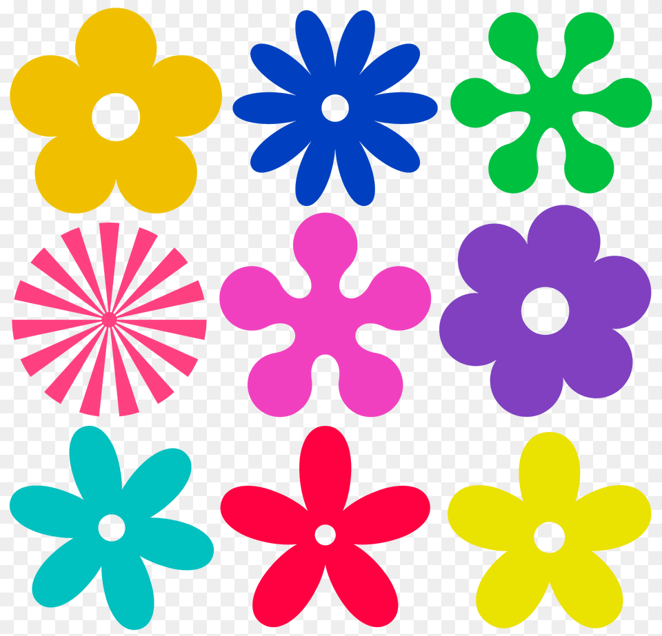 Retro Flower Ornaments Clipart, Daisy, Pattern, Plant, Applique Free Png
