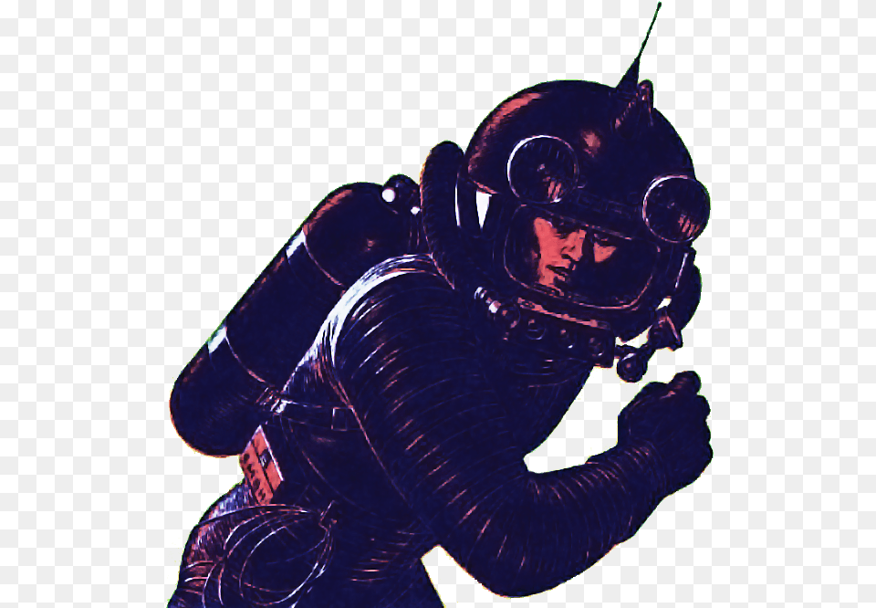 Retro Futurism Space Man, Adult, Male, Person Free Transparent Png
