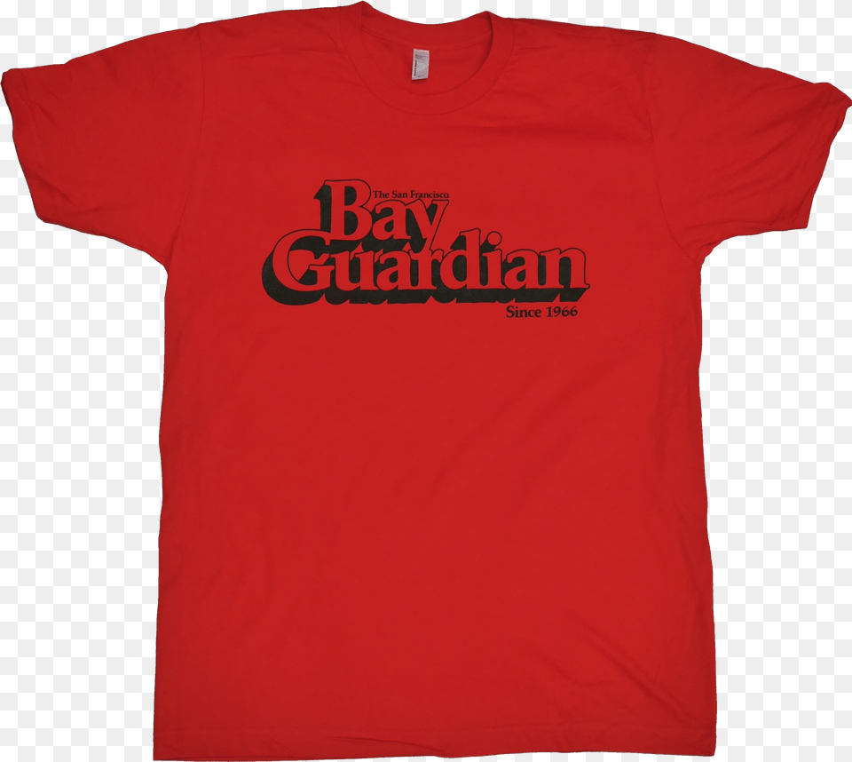 Retro Guardian Logo Red Tee Shirt, Clothing, T-shirt Free Transparent Png