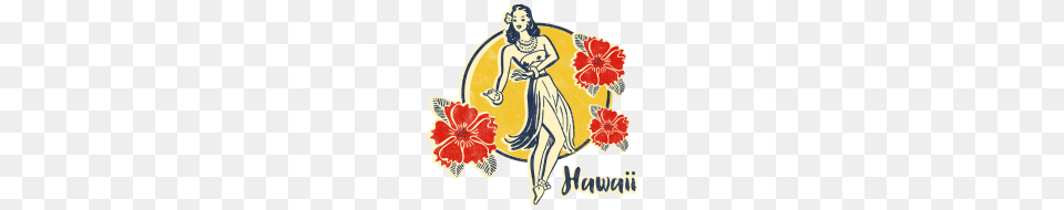 Retro Hula Girl, Flower, Plant, Adult, Male Free Png
