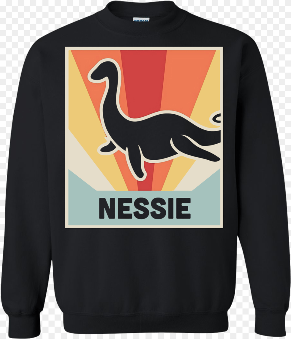 Retro Loch Ness Monster T Shirt Hoodie Sweater Cheistmas Star Wars Transparent, Clothing, Knitwear, Sweatshirt, T-shirt Png Image