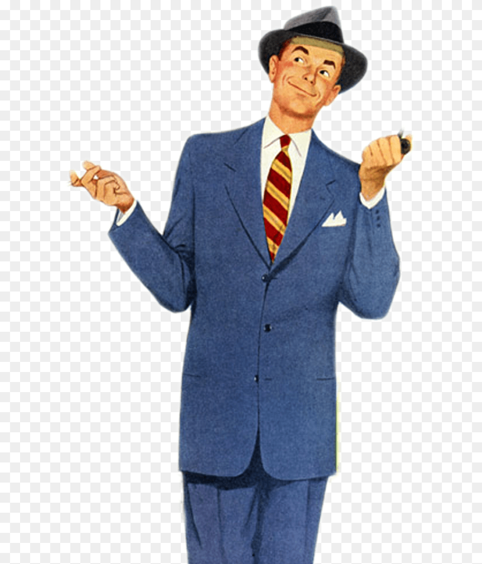 Retro Man, Accessories, Suit, Jacket, Tie Free Png Download