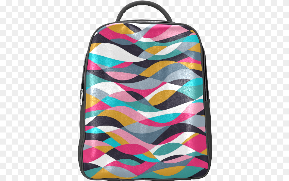 Retro Mod Abstract Waves Popular Backpack Abstraction, Bag, Accessories, Handbag Free Png Download