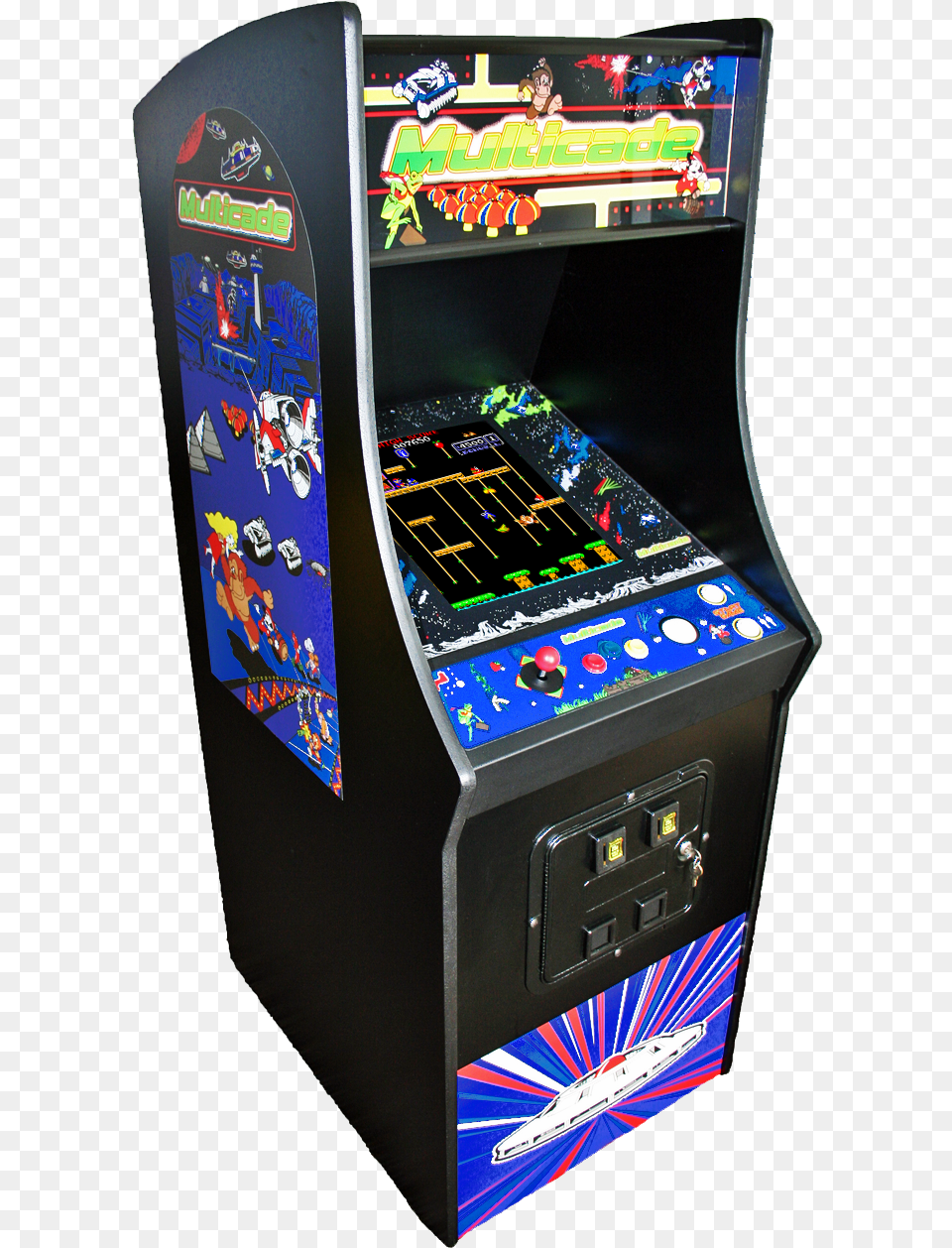Retro Ms Pacman Galaga Pac Man 60 Classic 8039s Arcade Bally Ms Pacman Galaga Multicade Arcade Video Game, Arcade Game Machine Free Png