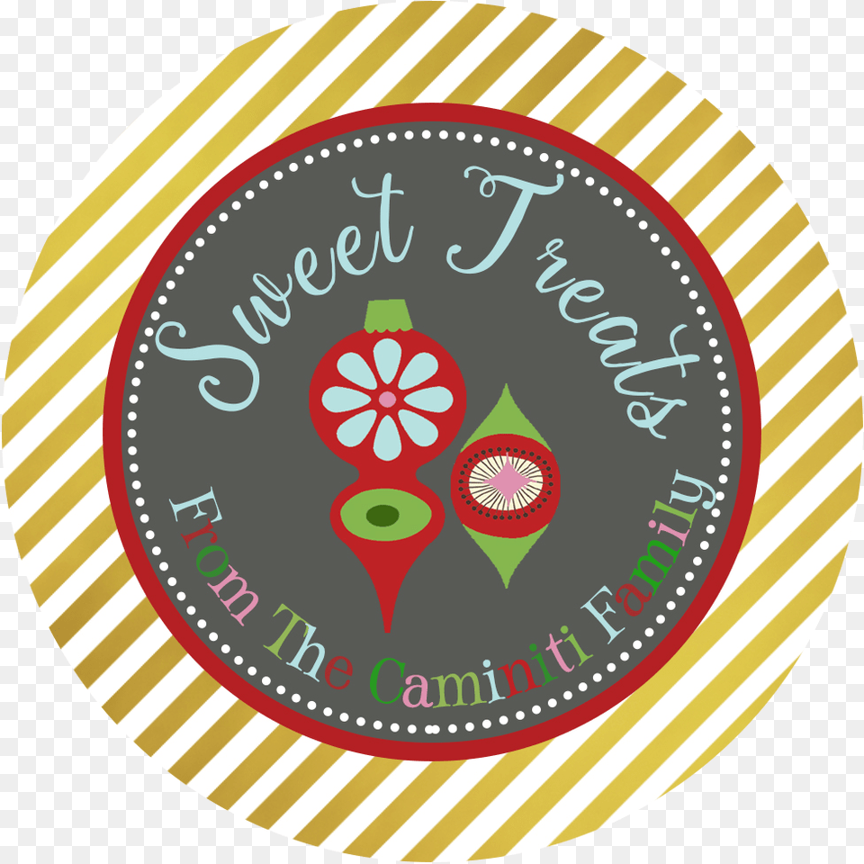 Retro Ornament Treat Sticker Circle, Pattern Free Png Download