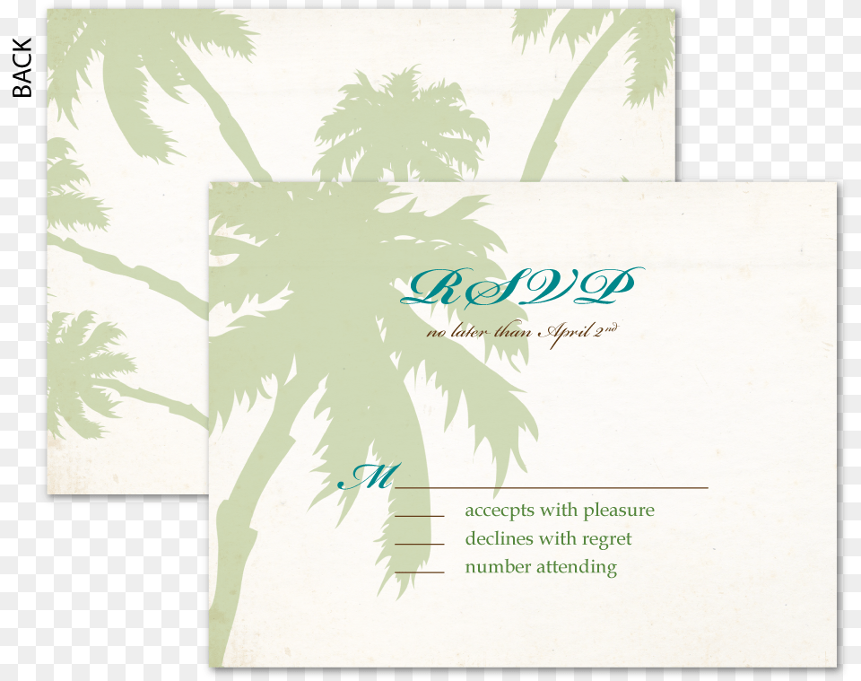 Retro Palms Boarding Pass Rsvpdata Caption Palm Tree, Advertisement, Poster, Plant, Envelope Free Png