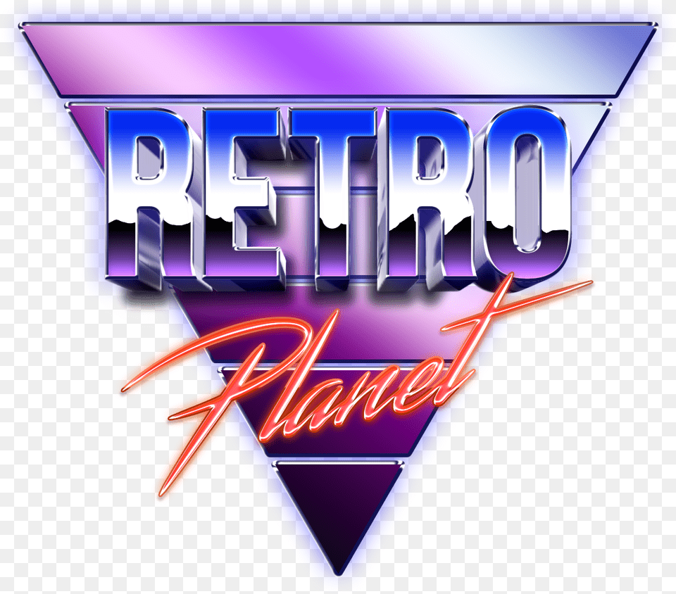 Retro Planet Graphic Design, Light, Neon, Purple, Logo Free Transparent Png