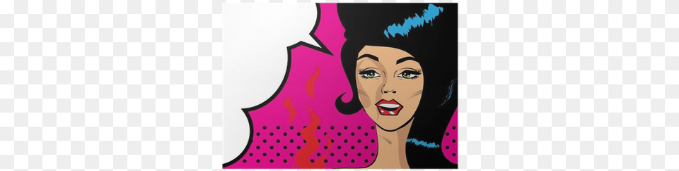 Retro Pop Art Hot Woman Love Vector Illustration Of Pop Art Peluqueria, Adult, Person, Female, Face Free Transparent Png