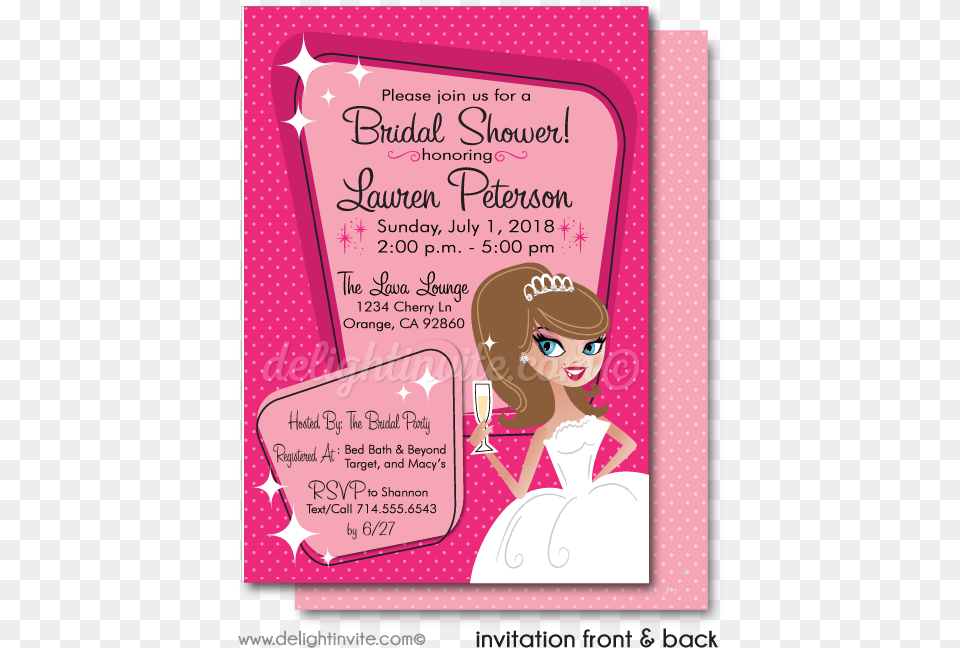 Retro Rockabilly Pin Up Bridal Shower Invitations Cartoon, Greeting Card, Mail, Envelope, Advertisement Free Png