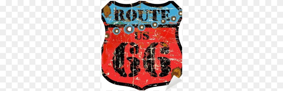 Retro Route 66 Sign W Trailer, Armor, Adult, Wedding, Woman Free Png Download