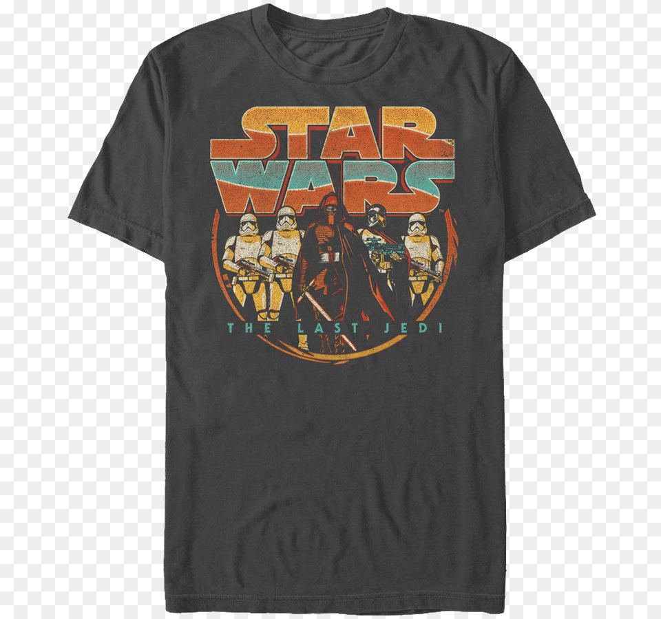 Retro Star Wars The Last Jedi T Shirt Clip Art Star Wars Shirt, Clothing, T-shirt, Person, Adult Free Png Download