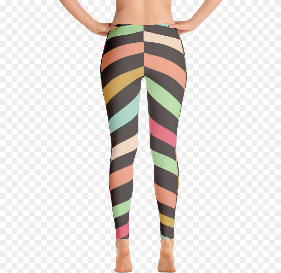 Retro Striped Leggings Plus Womens Black And Orange Striped Leggings, Clothing, Hosiery, Pants, Tights Free Png