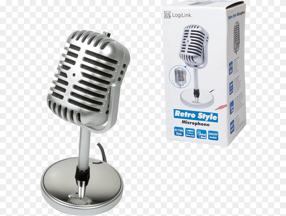 Retro Style Microphone Logilink, Electrical Device, Box Free Png
