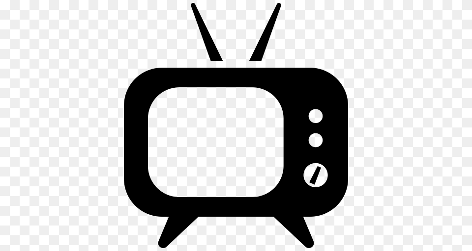 Retro Television Tv Icon, Gray Free Png