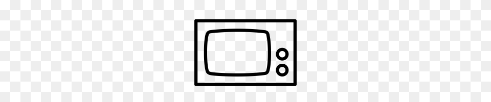 Retro Tv Icons Noun Project, Gray Free Png