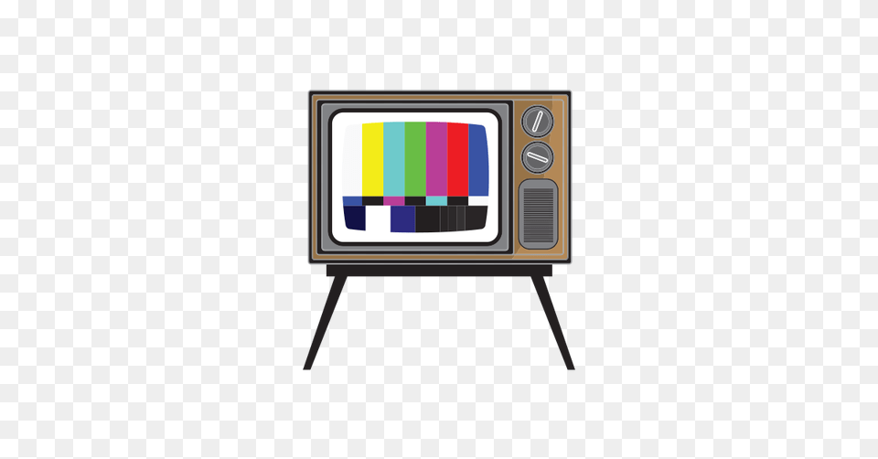 Retro Tv With Test Picture Vector And The Graphic Cave, Computer Hardware, Electronics, Hardware, Monitor Free Png