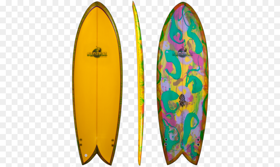 Retro Twin Fin Surfboard, Sea, Water, Surfing, Leisure Activities Free Png Download